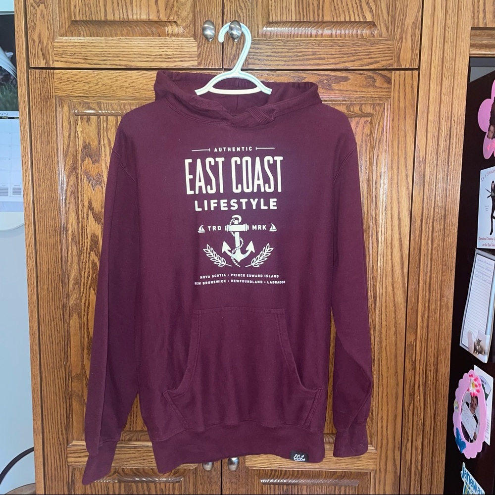 Burgundy East Coast Lifestyle Hoodie